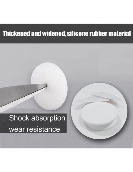 Topes de puerta Muzioiernsu 6 Piezas Silicona Blanca 5 cm Topes de puerta Muzioiernsu 6 Piezas Silicona Blanca 5 cm