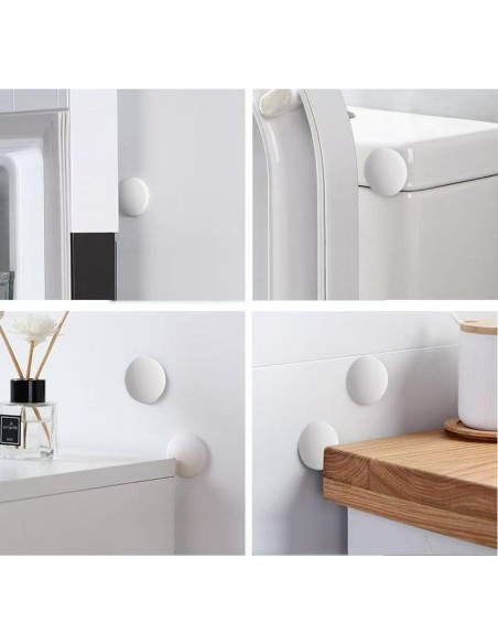 Topes de puerta Muzioiernsu 6 Piezas Silicona Blanca 5 cm Topes de puerta Muzioiernsu 6 Piezas Silicona Blanca 5 cm