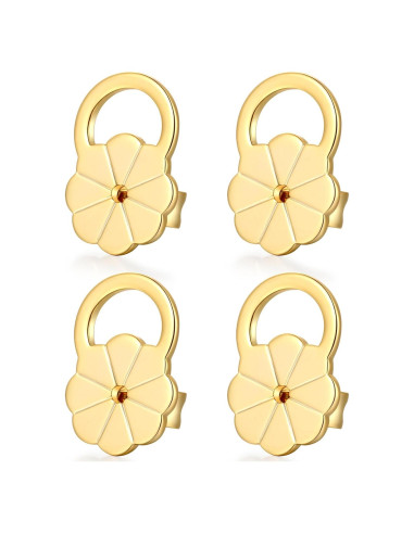 Resortes Elevadores de Pendientes Hipoalergénicos Moconar - 4 Pcs Oro