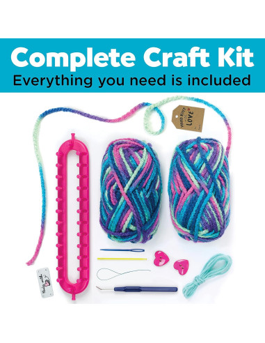 Kit de Tejido Creatividad para Niños - Bufanda de Botones 9+