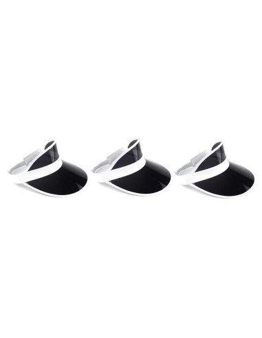 Paquete de 3 Gorras Visera Solar Ajustables Nicky Bigs Novelties