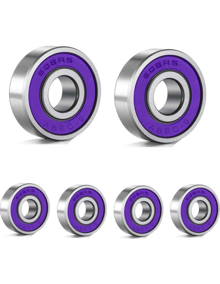 Rodamientos RENGYI ABEC 9 Acero Cromado 16 Piezas Morado Rodamientos RENGYI ABEC 9 Acero Cromado 16 Piezas Morado