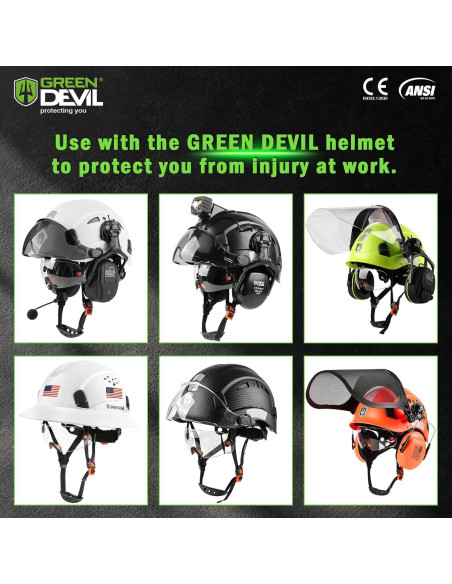 Visera Incorporada Transparente Green Devil - Moderna y Ligera Visera Incorporada Transparente Green Devil - Moderna y Ligera
