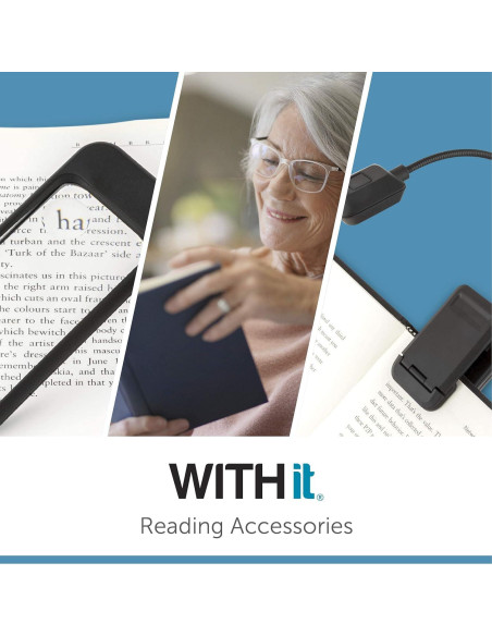 Luz de Lectura Clip On LED Doble Cabeza WITHit Negra Luz de Lectura Clip On LED Doble Cabeza WITHit Negra