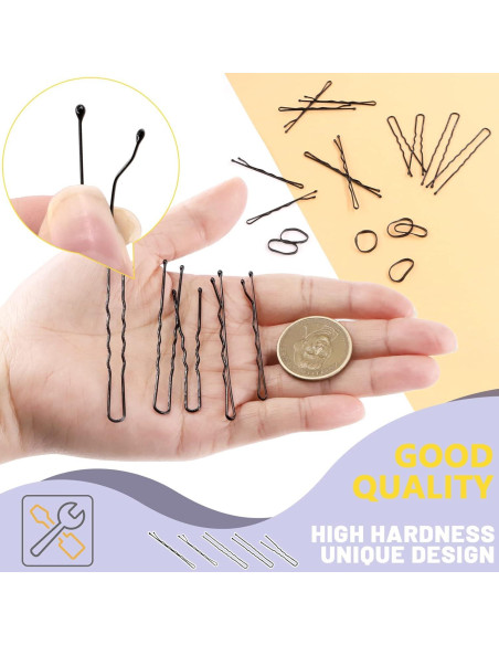 Kit de Pinzas de Pelo Negras Swpeet 380 Piezas con Bandas Kit de Pinzas de Pelo Negras Swpeet 380 Piezas con Bandas