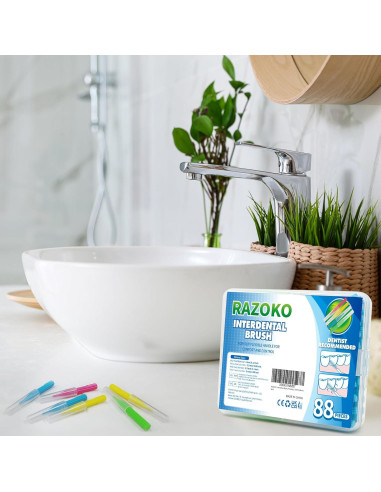Cepillo Interdental RAZOKO 88 Unidades 2mm a 3mm Suave