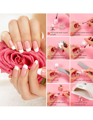 Juego de Herramientas de Manicura Honoson 6 Piezas Plata