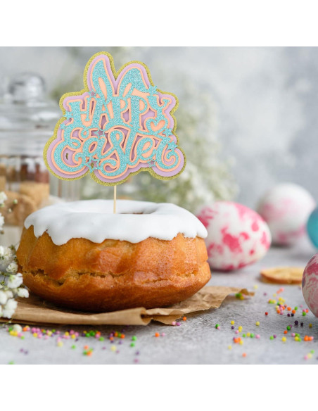 Cake Topper Pascua Gyufise 14x21cm Decoración Pastel Cake Topper Pascua Gyufise 14x21cm Decoración Pastel