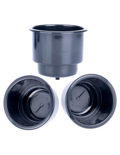 Juego de 3 Soportes de Plástico Negro Amarine Made para Bebidas