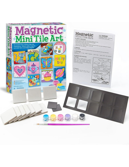 Kit de Manualidades 4M Arte en Azulejos Magnéticos Mini Kit de Manualidades 4M Arte en Azulejos Magnéticos Mini