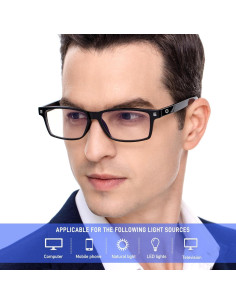 Gafas de Luz Azul ANYLUV 4508 para Hombres y Mujeres UV400 2