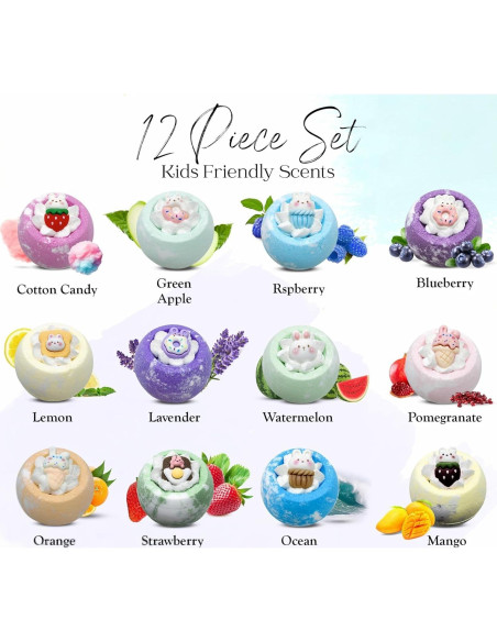Bombas de Baño Bloom EvolutionUSA 12 Piezas con Juguetes Bombas de Baño Bloom EvolutionUSA 12 Piezas con Juguetes
