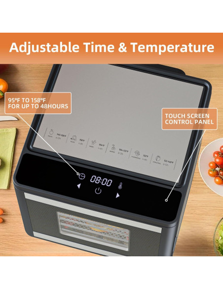 Deshidratador de Alimentos TINANA 7 Bandejas Acero Inoxidable Deshidratador de Alimentos TINANA 7 Bandejas Acero Inoxidable