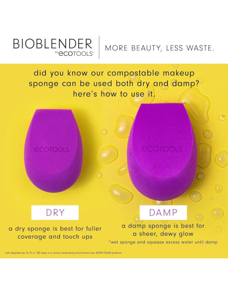 Esponja de Maquillaje Compostable EcoTools Bioblender 1 Cuenta Esponja de Maquillaje Compostable EcoTools Bioblender 1 Cuenta