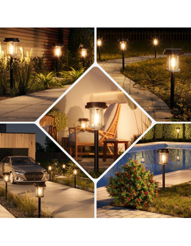 Luces Solares de Camino XMCOSY+ 20 LM IP65 4 Paquetes