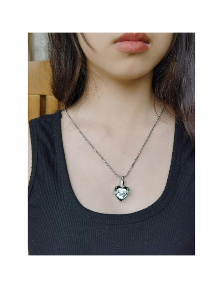 Collar de Urna para Cenizas YOUFENG Corazón Acero Inoxidable 60cm Collar de Urna para Cenizas YOUFENG Corazón Acero Inoxidable 60cm