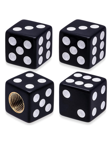 Tapa de Válvula de Neumático MEAJOO 4PCS Universal Negro