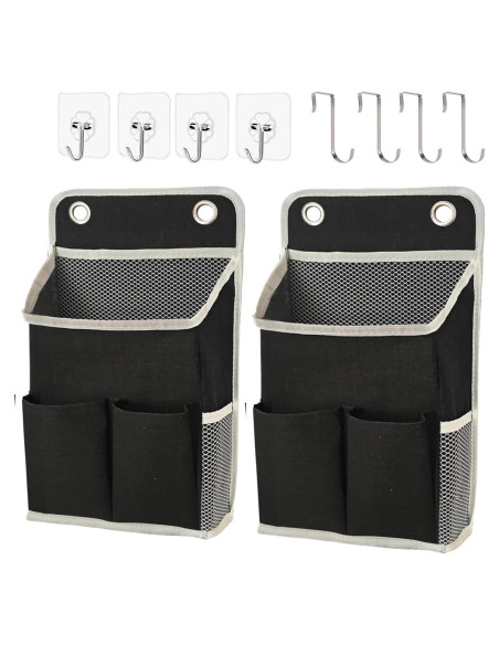 Cesta Colgante Organizador Someteth 21x36cm Negro - Paquete de 2 Cesta Colgante Organizador Someteth 21x36cm Negro - Paquete de 2