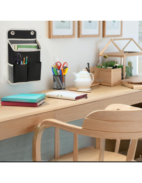 Cesta Colgante Organizador Someteth 21x36cm Negro - Paquete de 2 Cesta Colgante Organizador Someteth 21x36cm Negro - Paquete de 2