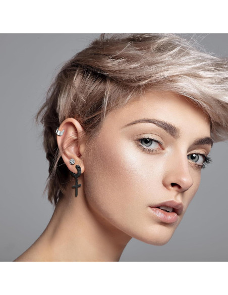 Pendientes Magnéticos Aroncent para Hombres - Acero Inoxidable, 10 Pares Pendientes Magnéticos Aroncent para Hombres - Acero Inoxidable, 10 Pares