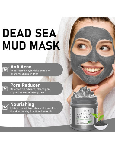 Set de 4 Mascarillas Faciales Pjordo - Arcilla Natural 360g