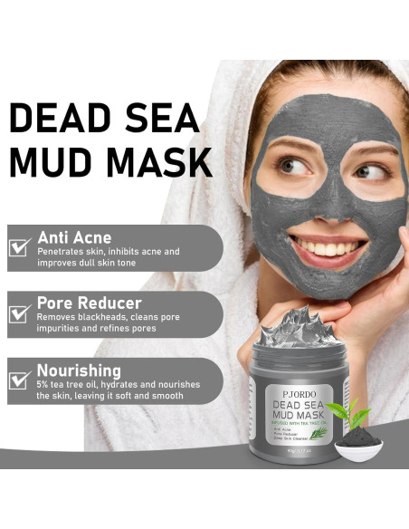 Set de 4 Mascarillas Faciales Pjordo - Arcilla Natural 360g Set de 4 Mascarillas Faciales Pjordo - Arcilla Natural 360g
