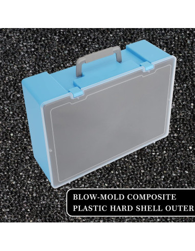 Caja de Almacenamiento TPCY para Miniaturas 108 Ranuras Azul