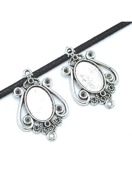 Encantos Raqueta de Tenis YOOGCORETT 50pcs Plata Antigua 23x10mm Encantos Raqueta de Tenis YOOGCORETT 50pcs Plata Antigua 23x10mm