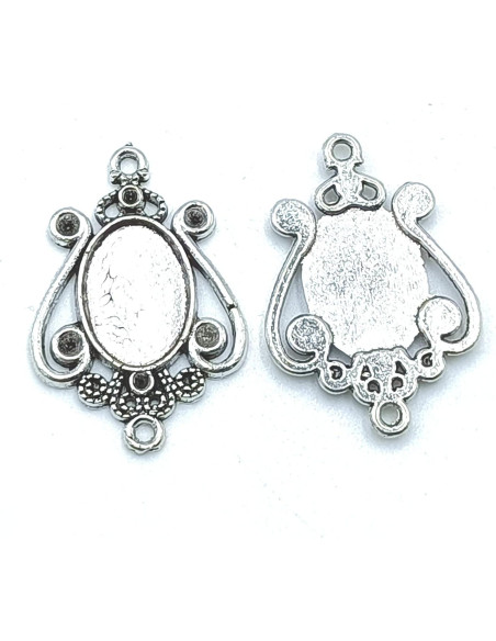 Encantos Raqueta de Tenis YOOGCORETT 50pcs Plata Antigua 23x10mm Encantos Raqueta de Tenis YOOGCORETT 50pcs Plata Antigua 23x10mm