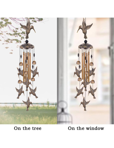 Campanas de Viento de Bronce Solawindchime Colibrí 89 cm
