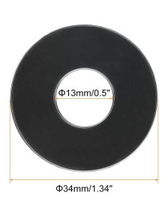 Placa de Arandela de Interruptor Guitarra Eléctrica MECCANIXITY 34mm Negro 2pcs 2