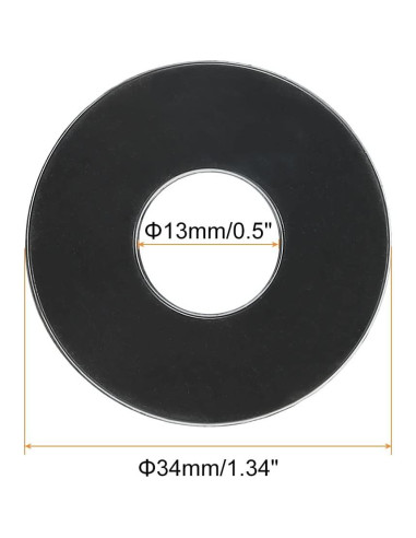 Placa de Arandela de Interruptor Guitarra Eléctrica MECCANIXITY 34mm Negro 2pcs
