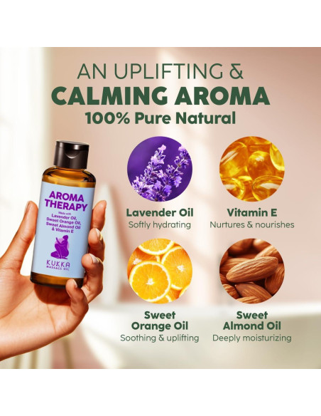 Aceite de Masaje Aromaterapia Kukka 100 ml - Lavanda y Naranja Aceite de Masaje Aromaterapia Kukka 100 ml - Lavanda y Naranja
