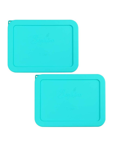 Cubiertas de Silicona Rectangulares 3 Tazas SOPHICO Menta 2 Pzas