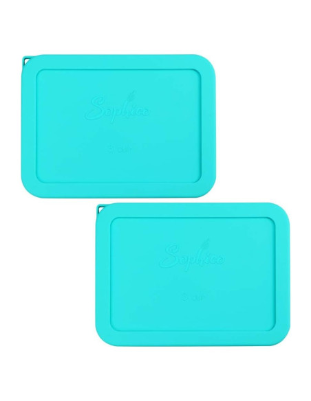 Cubiertas de Silicona Rectangulares 3 Tazas SOPHICO Menta 2 Pzas Cubiertas de Silicona Rectangulares 3 Tazas SOPHICO Menta 2 Pzas
