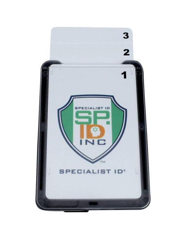 Soporte de identificación plástico Specialist ID para 3 tarjetas