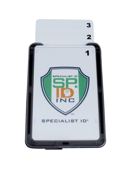 Soporte de identificación plástico Specialist ID para 3 tarjetas Soporte de identificación plástico Specialist ID para 3 tarjetas