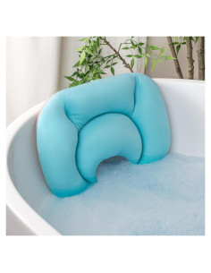 Almohada de Baño Sunlit Azul con Ventosas Ergonómicas