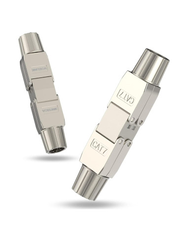 Acoplador RJ45 VCELINK sin herramientas, extensor Ethernet Cat7 2 unidades