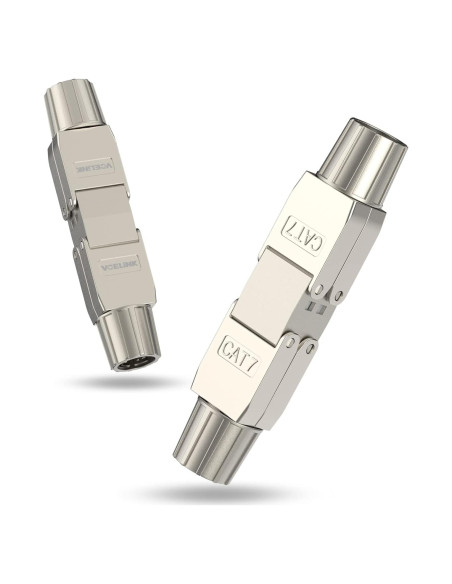 Acoplador RJ45 VCELINK sin herramientas, extensor Ethernet Cat7 2 unidades Acoplador RJ45 VCELINK sin herramientas, extensor Ethernet Cat7 2 unidades