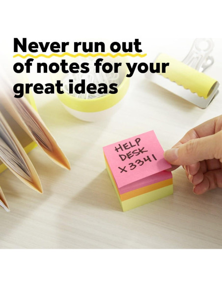 Cubo de Notas Adhesivas Post-it 4.8 cm x 4.8 cm, 3 Blocs, 400 Hojas Cubo de Notas Adhesivas Post-it 4.8 cm x 4.8 cm, 3 Blocs, 400 Hojas