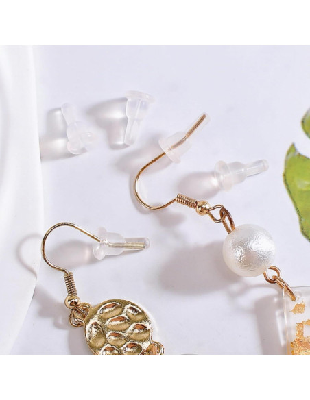 Respaldos de Aretes de Silicona KASBEE 20PCS Hipoalergénicos Respaldos de Aretes de Silicona KASBEE 20PCS Hipoalergénicos