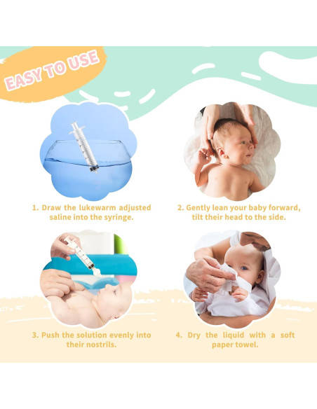Irrigador Nasal para Bebé Aufisi 10ml 2 Piezas Silicona Segura Irrigador Nasal para Bebé Aufisi 10ml 2 Piezas Silicona Segura