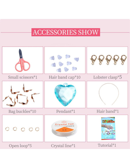 Kit de Joyería DIY Jwxstore para Niñas - 450 Cuentas Coloridas Kit de Joyería DIY Jwxstore para Niñas - 450 Cuentas Coloridas