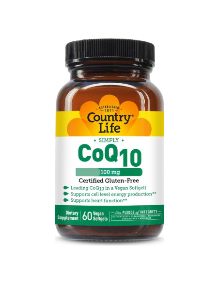 Suplemento CoQ10 100mg Country Life - 60 Gelatinas Blandas Suplemento CoQ10 100mg Country Life - 60 Gelatinas Blandas