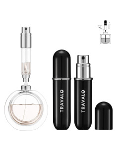 Atomizador de Perfume Recargable TO TRAVALO Negro 5ml