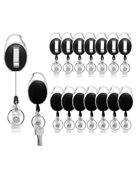 Soporte de Insignia Retráctil Simetufy 15 Piezas Clip Cintura Soporte de Insignia Retráctil Simetufy 15 Piezas Clip Cintura