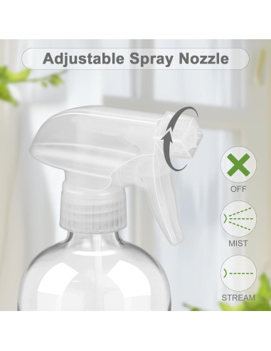 2 Botellas de Spray de Vidrio 473ml con Manga de Silicona Negra