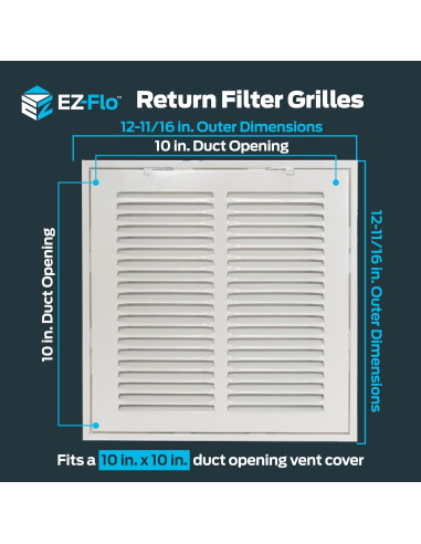 Rejilla de Ventilación de Aire de Retorno EZ-FLO 25.4 cm