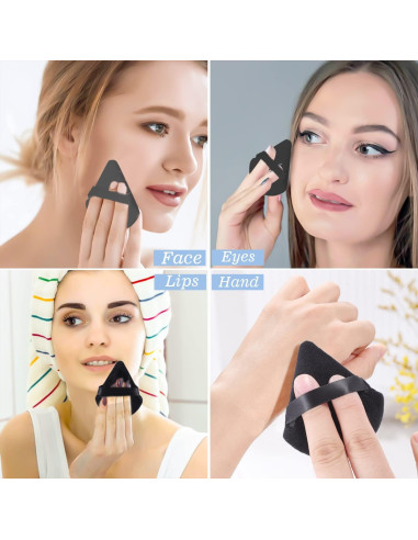 Puff de Maquillaje Pimoys 15 Piezas Triángulo Negro